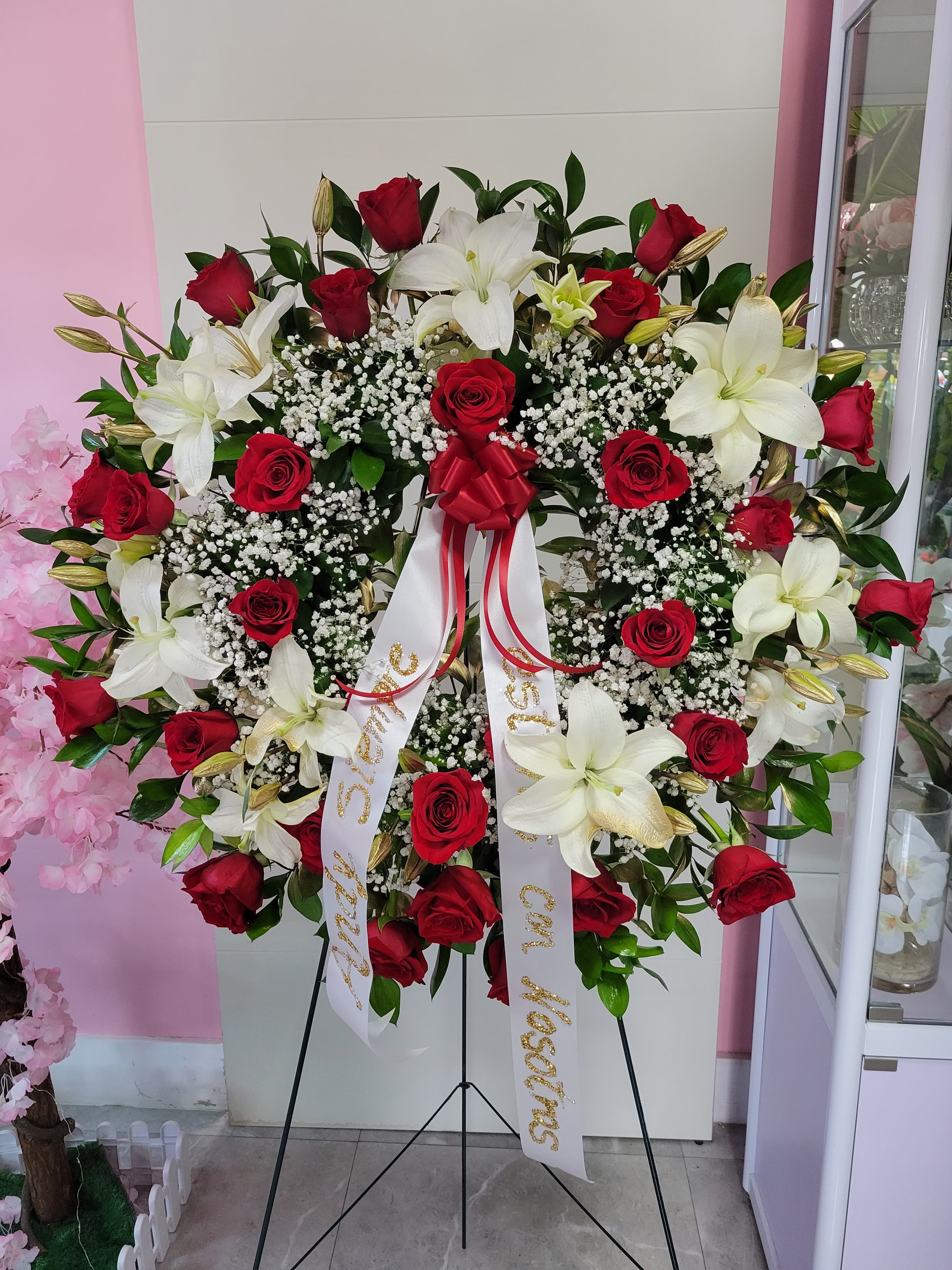 Heart-Shaped Floral Tribute